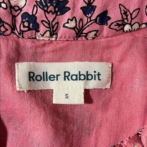 Roller Rabbit | Cluny Print Naema long sleeve mini dress Women’s size S Ruffle - Picture 10 of 11